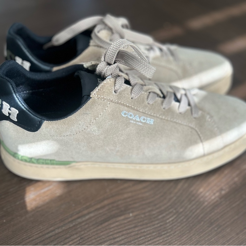 Coach Light Tan Sneakers with Black Accents